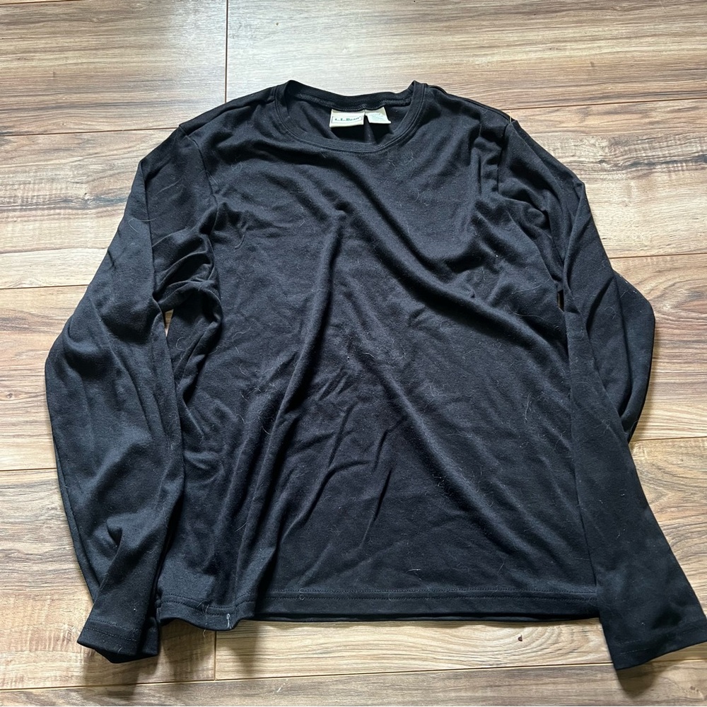 L.L. Bean women's Black Long Sleeve Tee